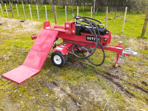50 Ton Diesel Wood Splitter with Hydraulic Lifting Table Electric Start $4800inc